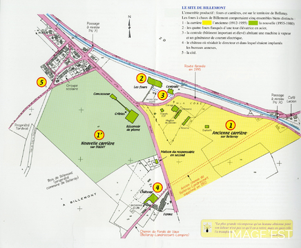 Plan des fours à chaux de Billemont (Dugny-sur-Meuse)
